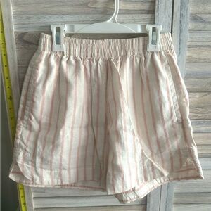 Outland Jeans Pink and White Striped Women's Shorts - Small